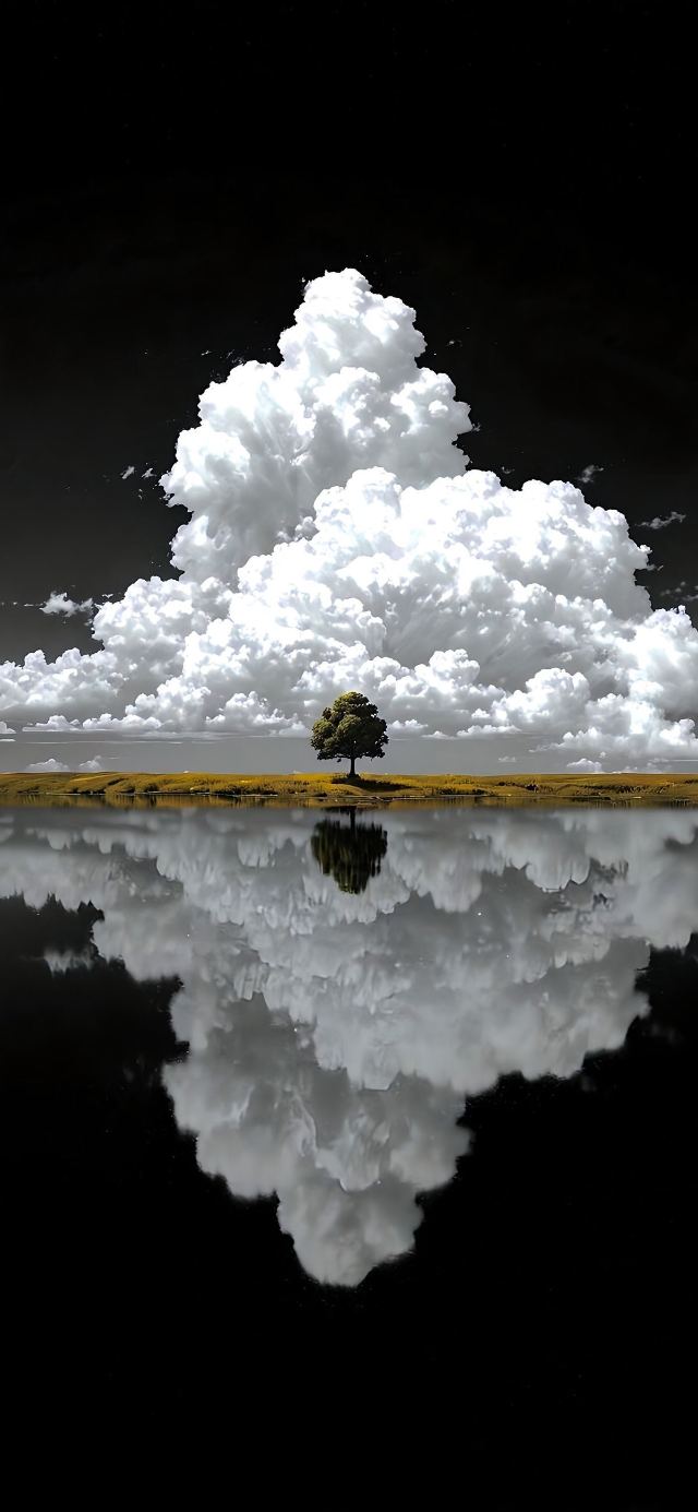 Solitary Cloud wallpaper