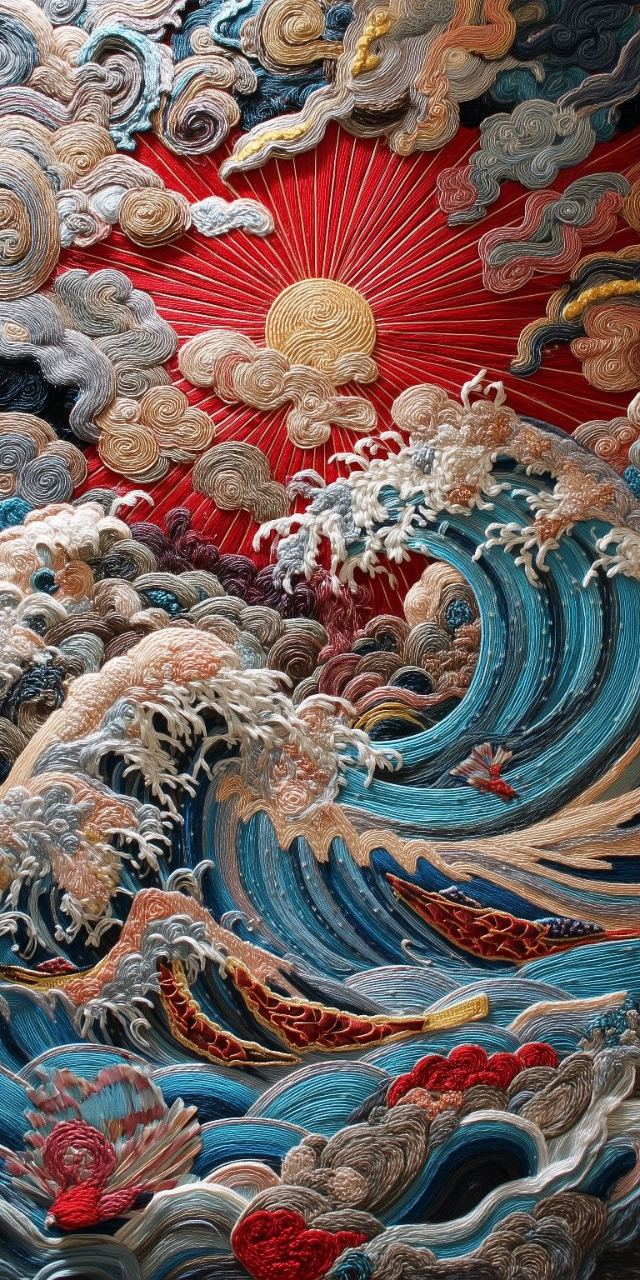 Stitched Wave wallpaper