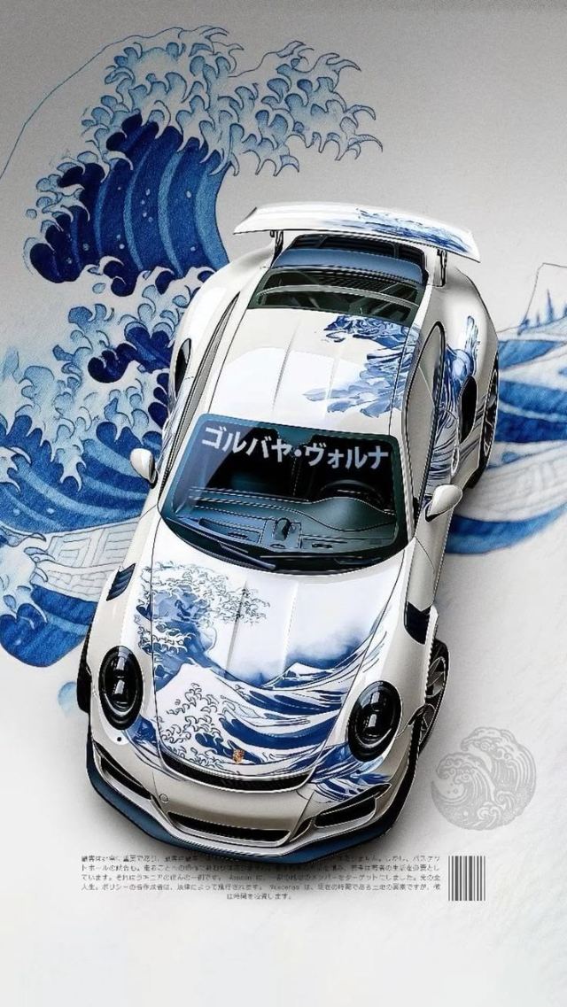 Tsunami Porsche wallpaper