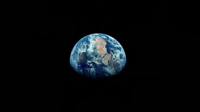 Earth Space Black Background Atmosphere Blue Planet 5k 8k wallpaper