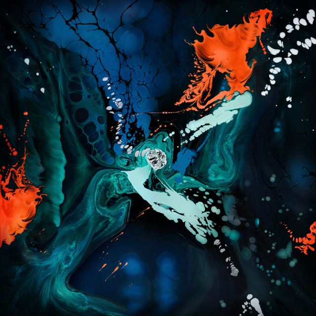 Ipad Pro Liquid Art Colorful Apple Stock wallpaper