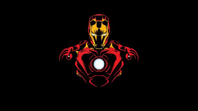 Iron Man Marvel Superheroes Amoled Pitch Black Minimal Art wallpaper