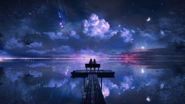 Romantic Night Sky wallpaper