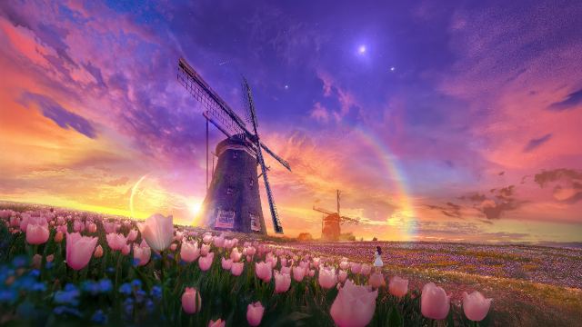 Tulips Field wallpaper