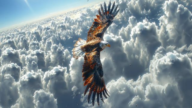 Eagle Above the Clouds wallpaper