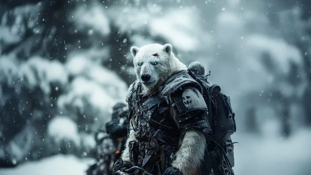 Armored Polar Bear Warrior wallpaper