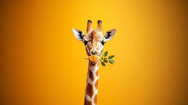 Giraffe on Yellow wallpaper