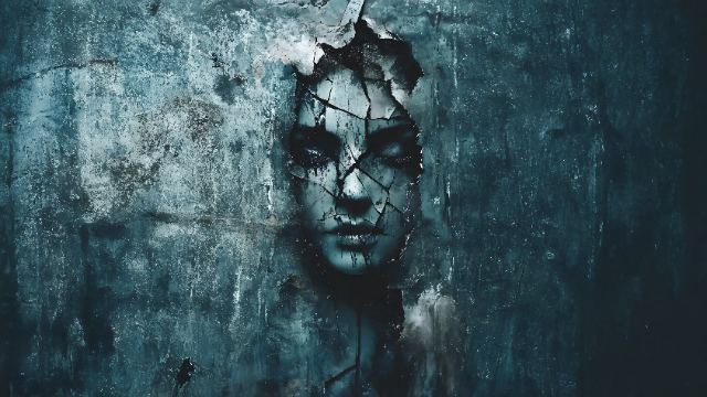 Face in the Cracked Wall wallpaper