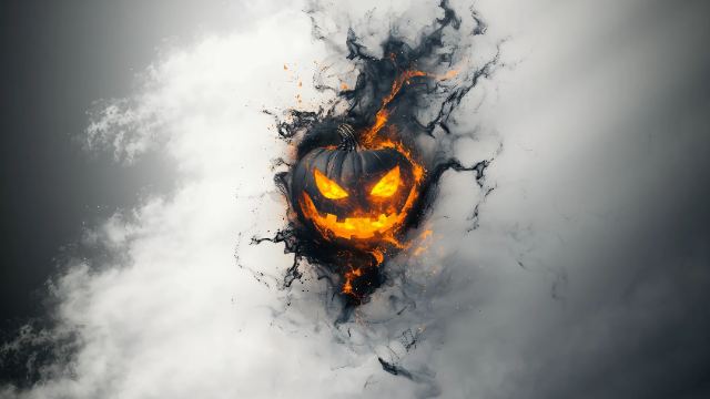 Blazing Jack-o'-Lantern wallpaper