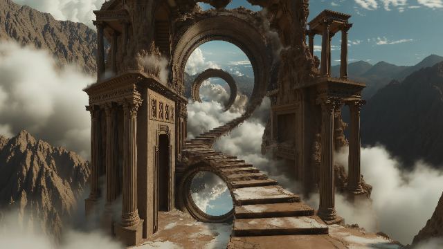 Stairway Through the Clouds wallpaper