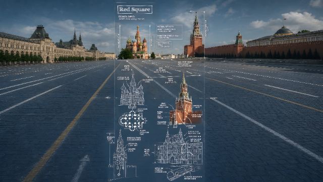 Red Square Blueprint wallpaper