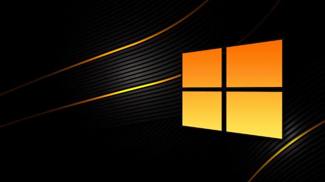 Windows 10 Black Background Abstract Yellow 5k 8k wallpaper
