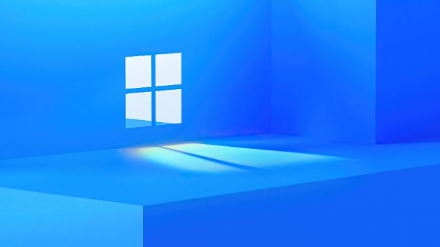 Windows 11 Stock Official Blue Background Windows Logo wallpaper